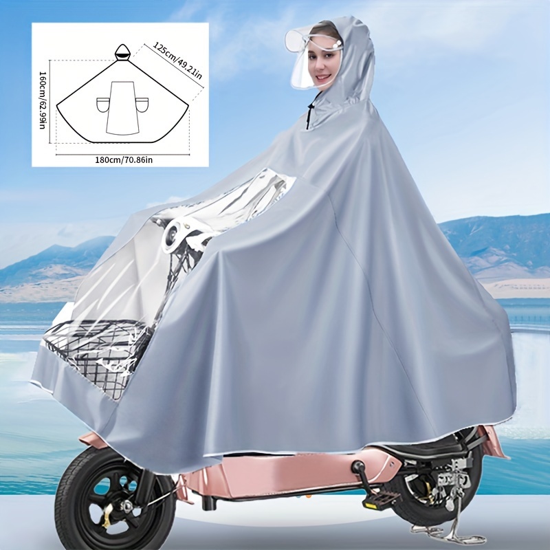 waterproof motorcycle bike raincoat rainwear poncho fashion portable electric vehicle rain coat details 0