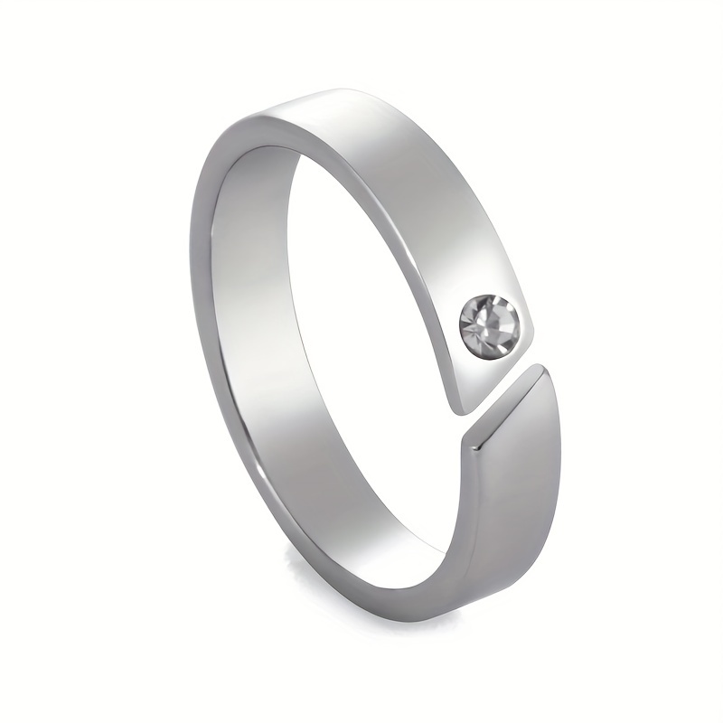 Men's Rhinestone Stainless Steel Ring