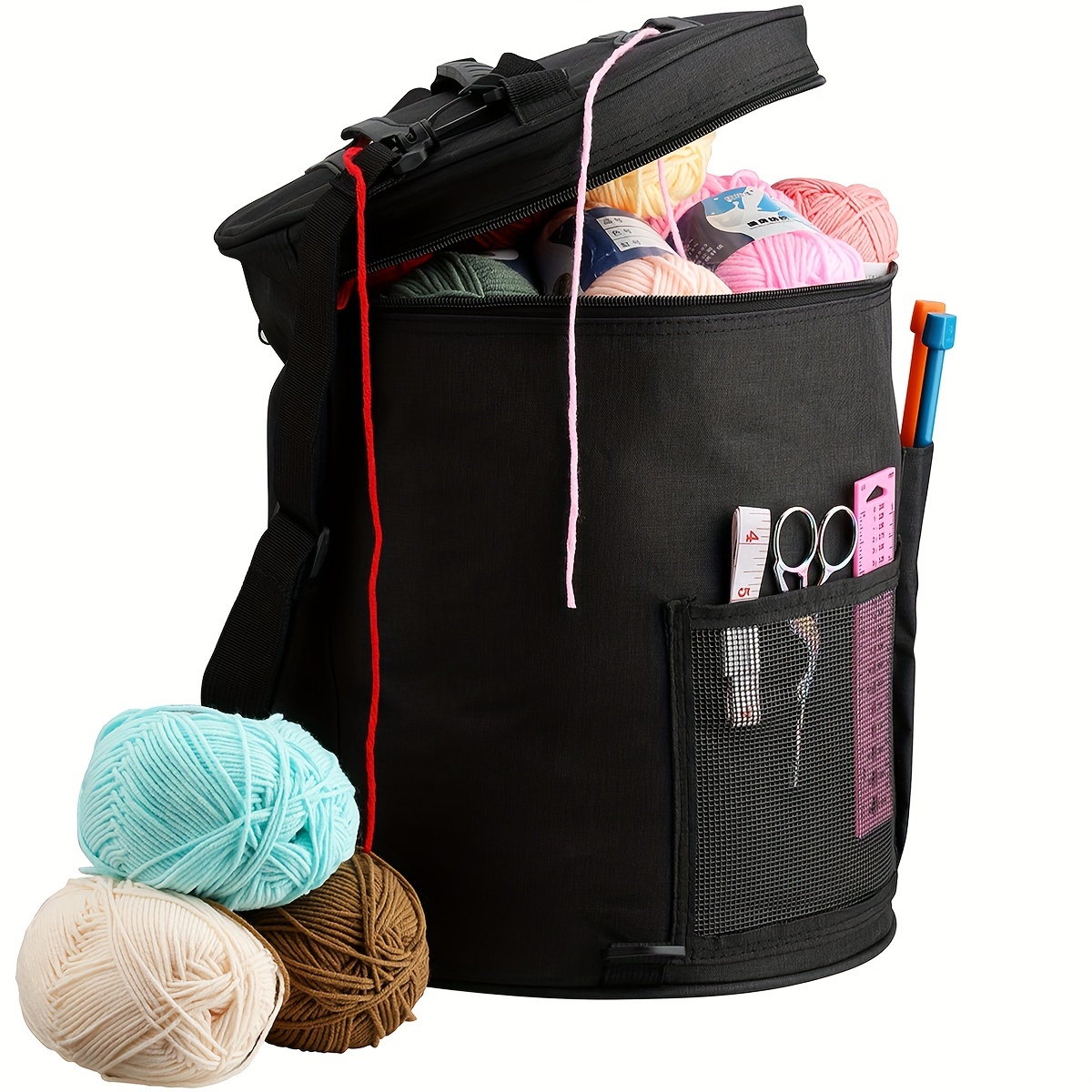 Small Portable Yarn Storage Bag Knitting Bag Case Organizer - Temu