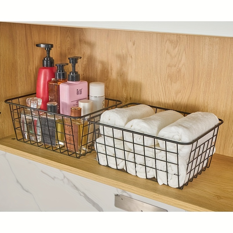 Storage Baskets Household Pantry Baskets Wire Baskets For - Temu