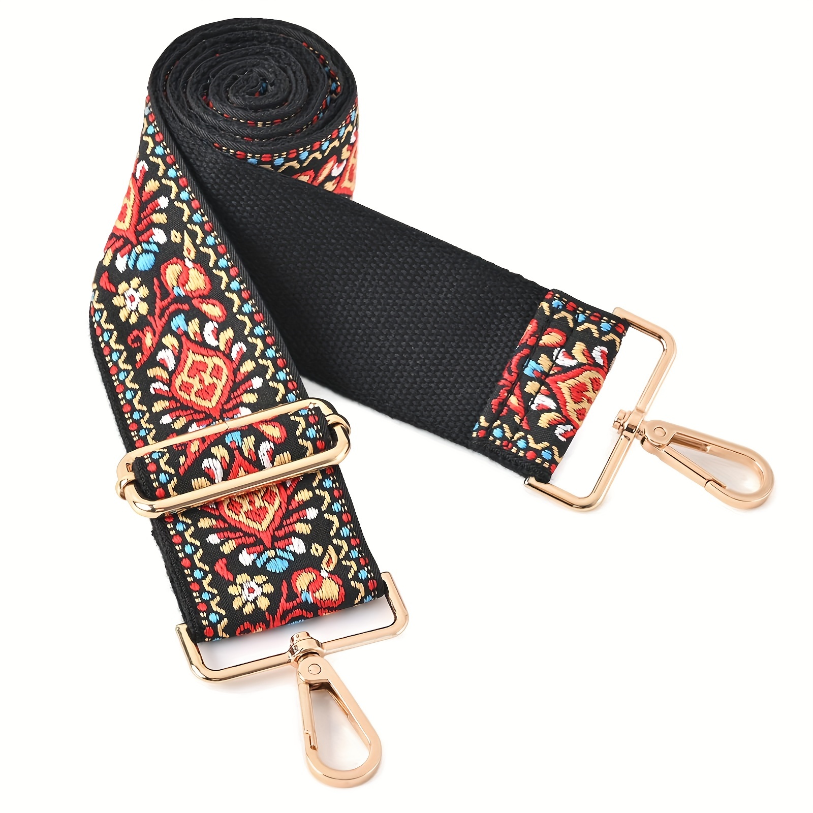 

Ethnic Embroidered Wrap Strap Adjustable, Simple Adjustable Wrap Strap, Portable Strap, Multifunctional Strap For Men And Women