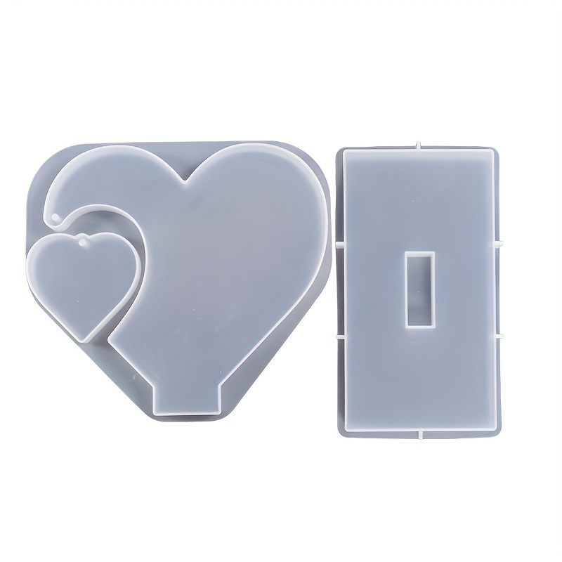 2pcs/set Large Heart Photo Frame Resin Mold, Silicone Heart Resin Mold For  DIY Epoxy Crafting