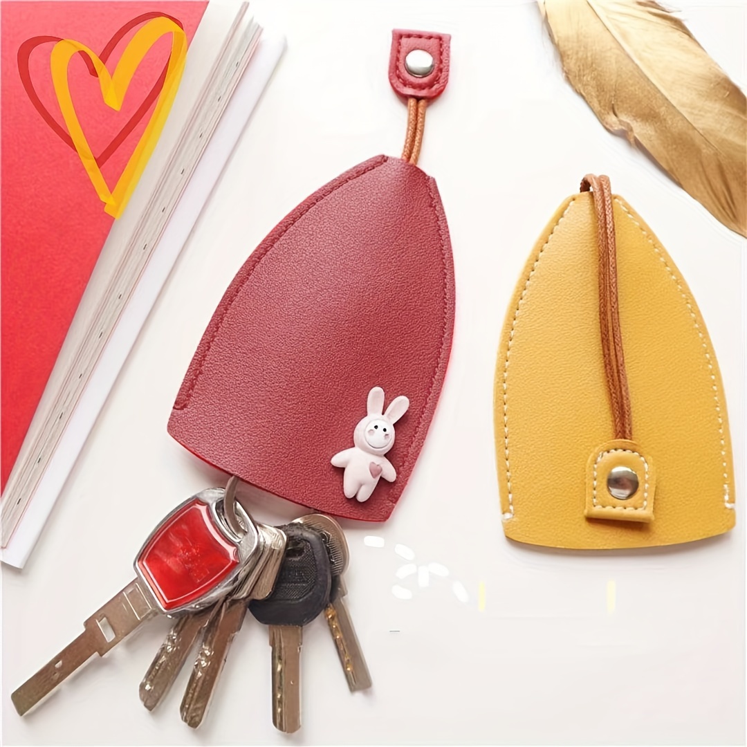 Pull Out Keychain Key Sleeve Cartoon Animal Pu Leather Protective Car Key  Case Cute Car Key Holder Case Large Capacity Car Key Pouch Keyring, Buy  More, Save More