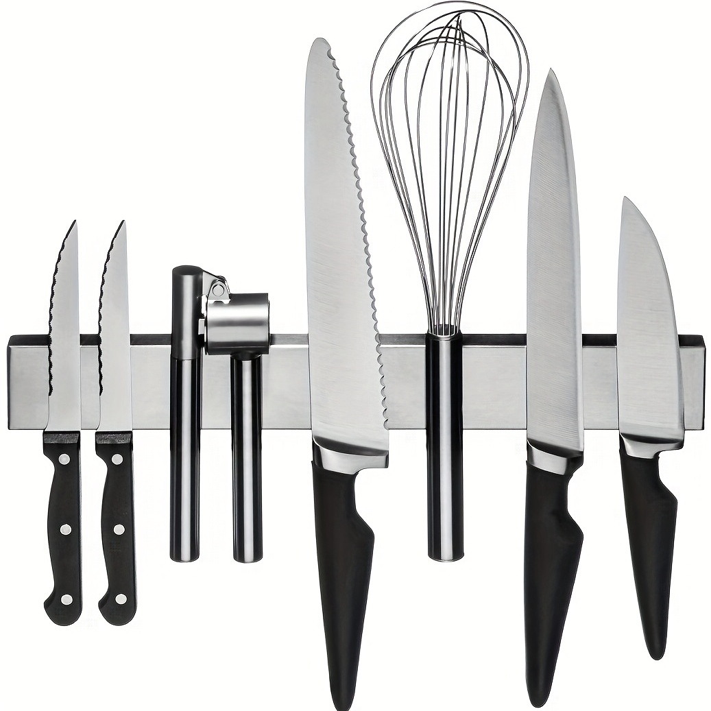 MG Custom Goods Soporte magnético para cuchillos, barra de cuchillos de  acero inoxidable con uso multiusos como estante para cuchillos, barra de
