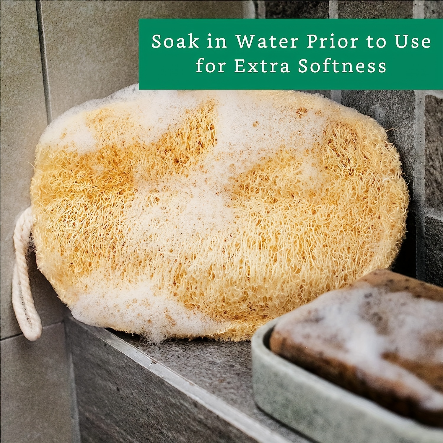 Exfoliating Loofah Sponge Set for Showering Spa Facial Cleansing