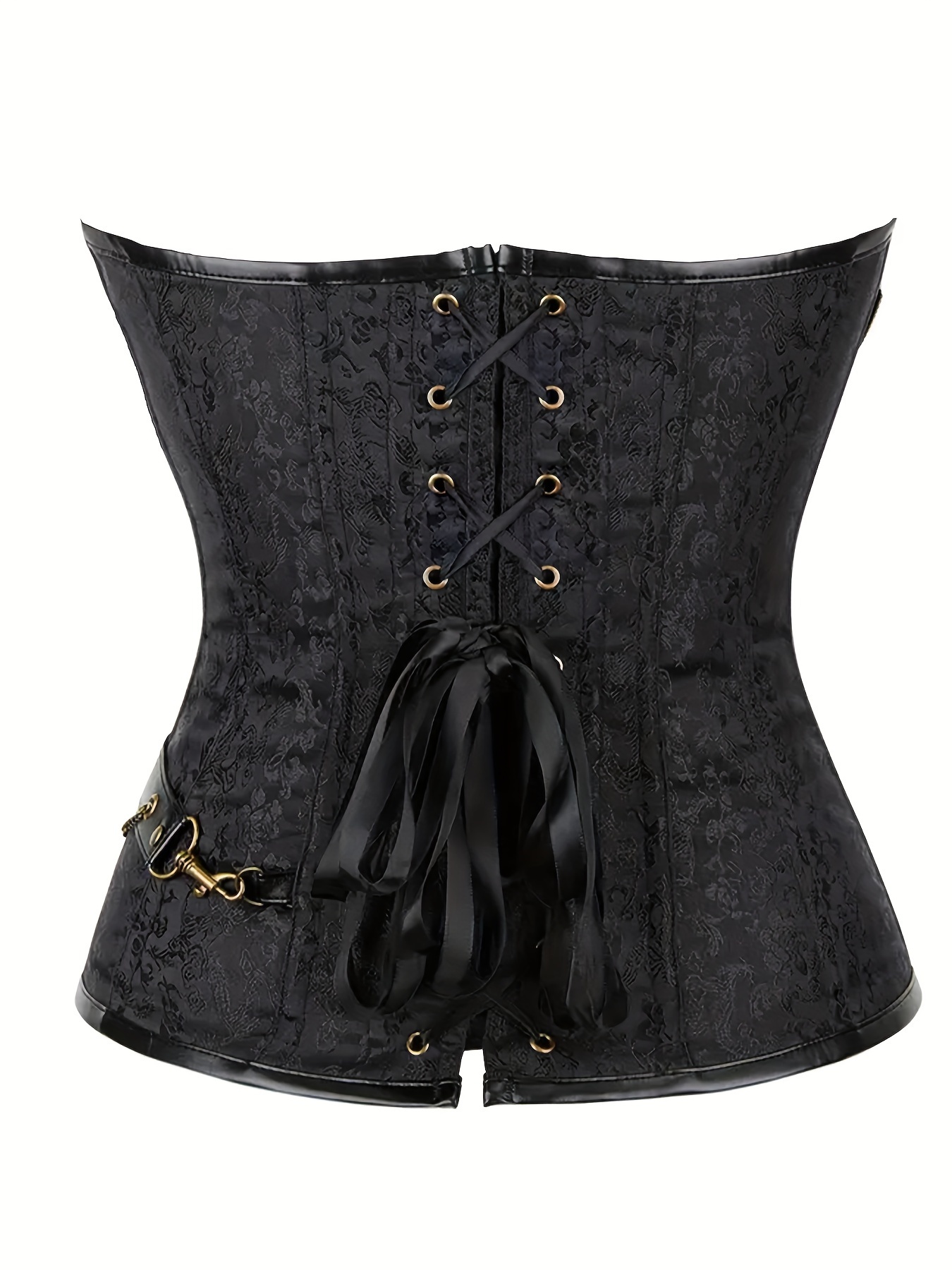 Butterfly Embroidery Strapless Corset Tummy Control Lace - Temu Canada
