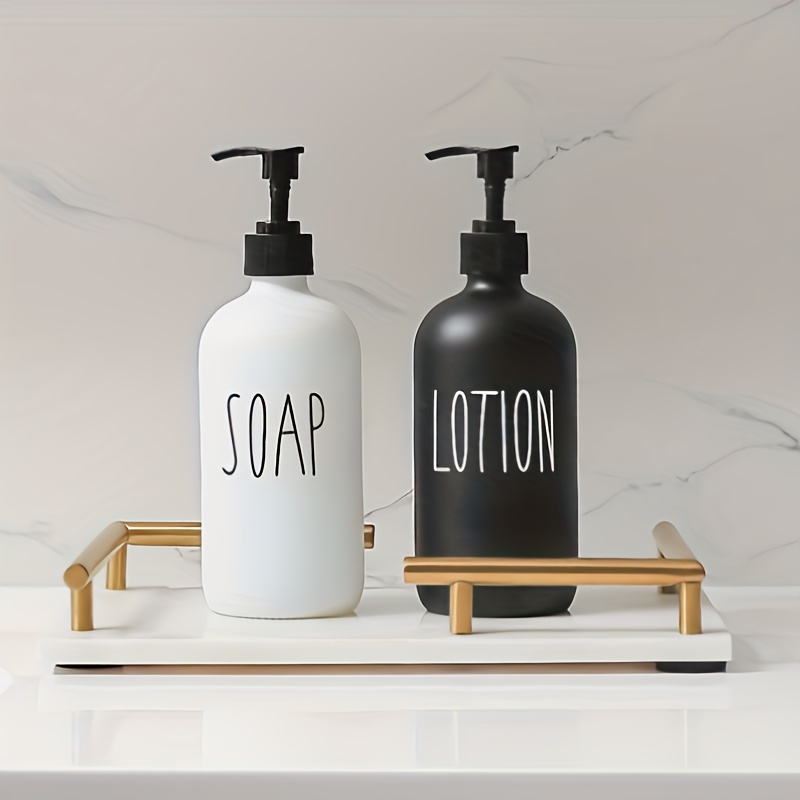 Letter Graphic Soap Dispenser For Kitchen And Bathroom Hands - Temu