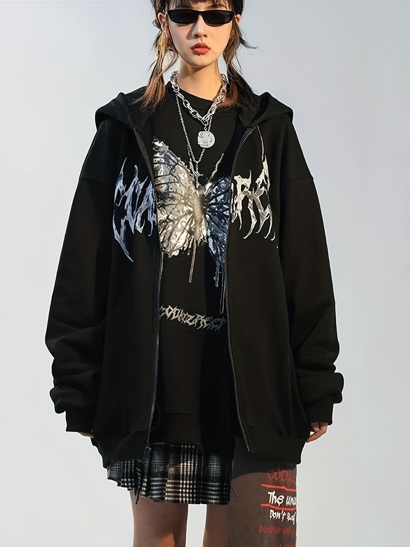 Graphic Print Hoodie Sudadera Capucha Manga Larga Casual - Temu Mexico