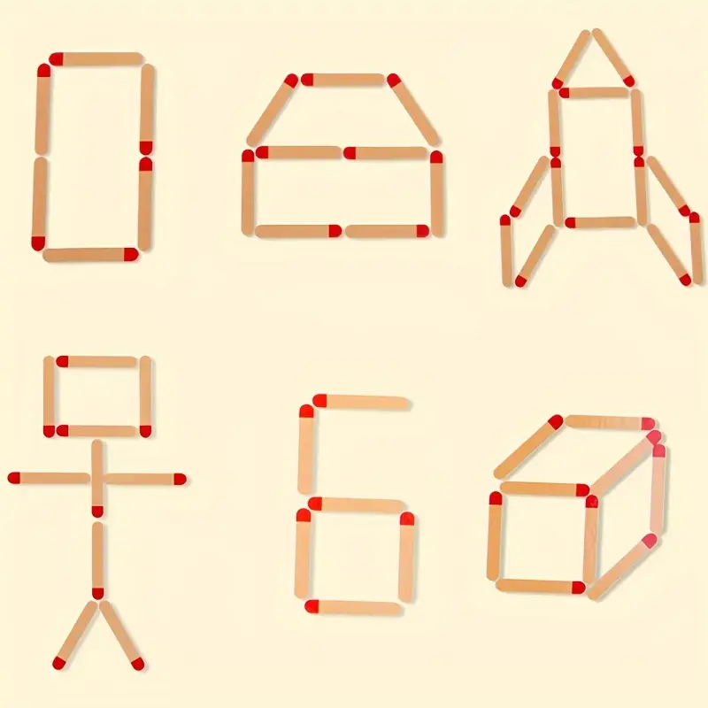 Jogo de quebra-cabeça com palitos de fósforo Brinquedos de madeira, jogo de  tabuleiro de geometria de matemática DIY Pensamento criativo Jogo de lógica  de treinamento Brinquedos educativos para crianças - Temu Portugal