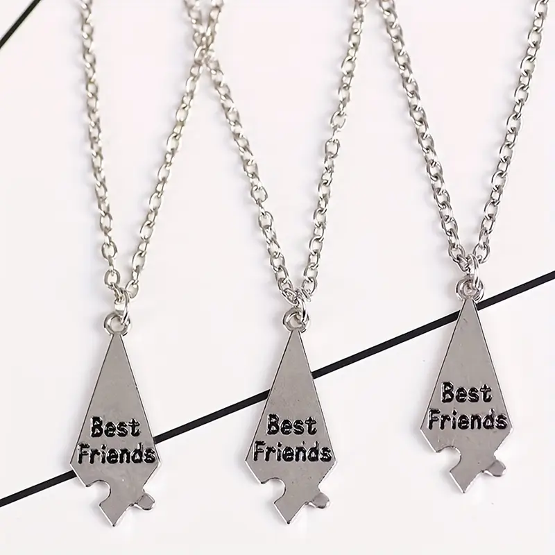 Collana BFF Per 3 Amiche - Cuore Spezzato, Regalo Amicizia Per Ragazze, Lunghezza Regolabile - Foto 11