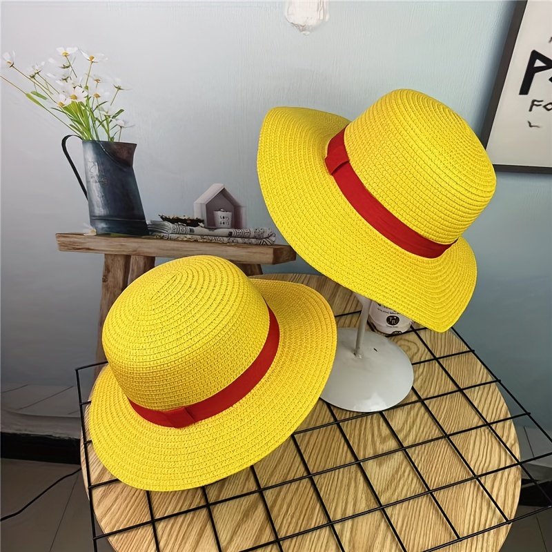 Yellow Nautical Straw Hat Cartoon Character Summer Sun Hat - Temu