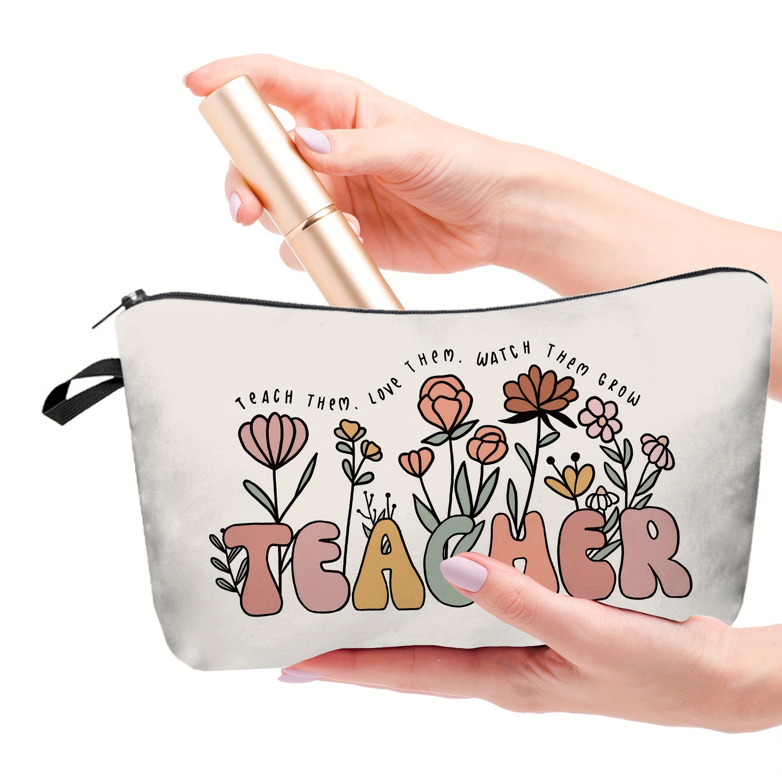 Teach Love Inspire Makeup Bag Toiletry Organizer Pencil - Temu