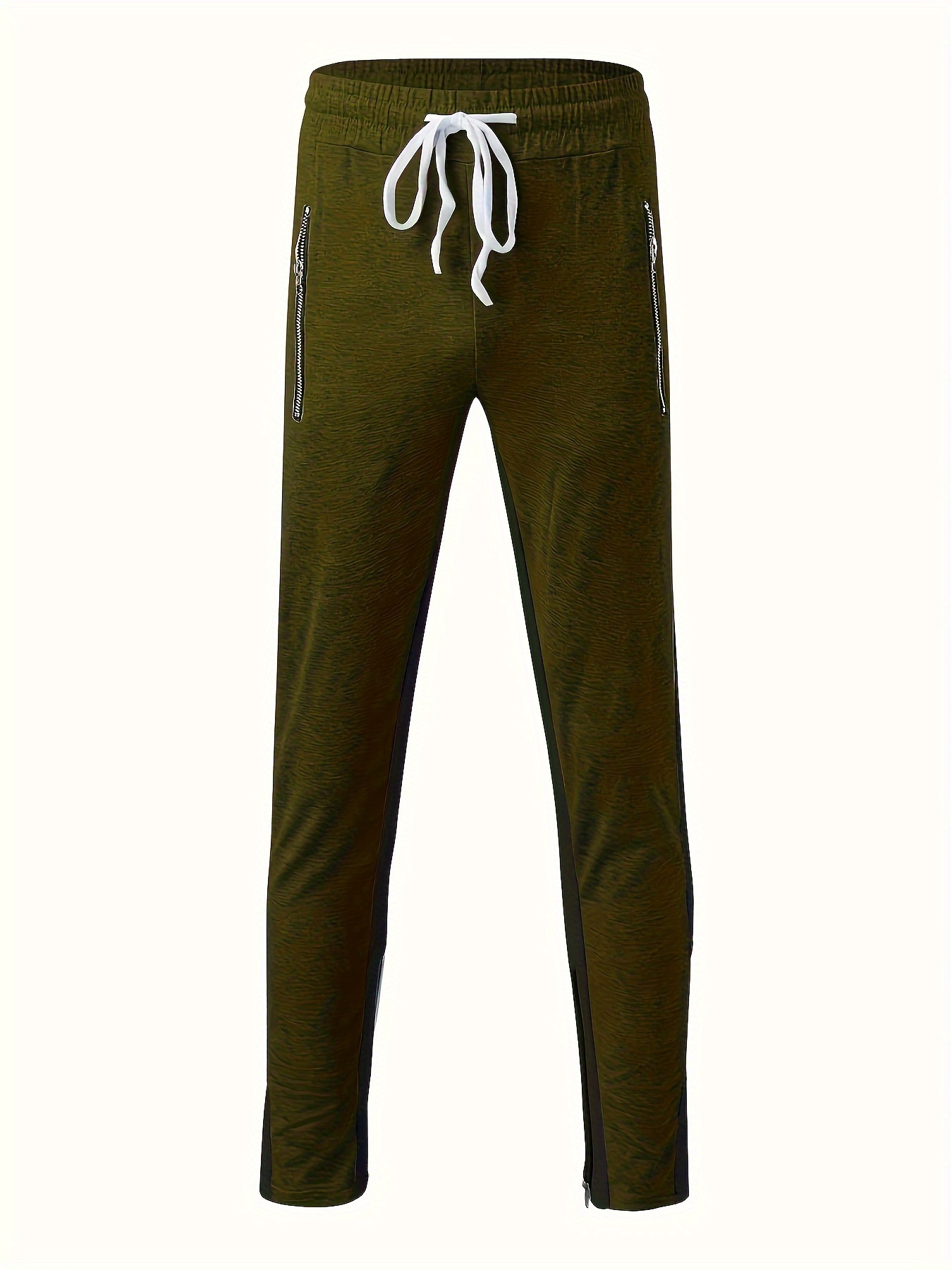 Contrast Color Side Strip Design Print Drawstring Sweatpants - Temu