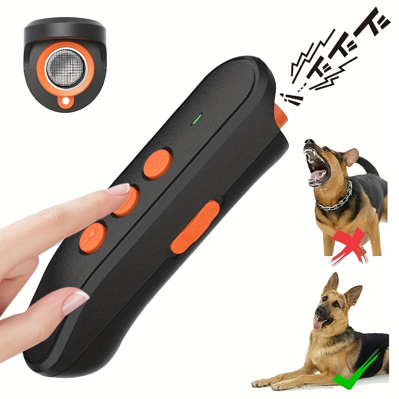 silbato para perros, dispositivo antiladridos con sensor dual ultrasónico,  ayudas para el entrenamiento y el comportamiento del perro, recargable