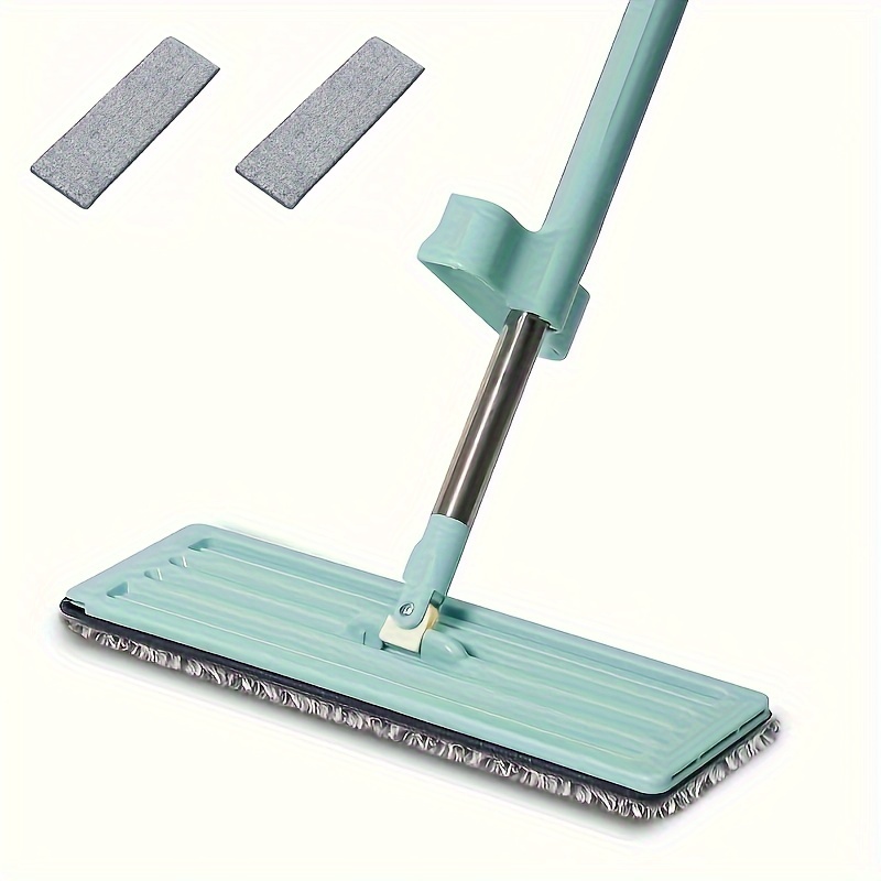 Hands Free Squeeze Mop Set With Two Replacement Mops - Temu