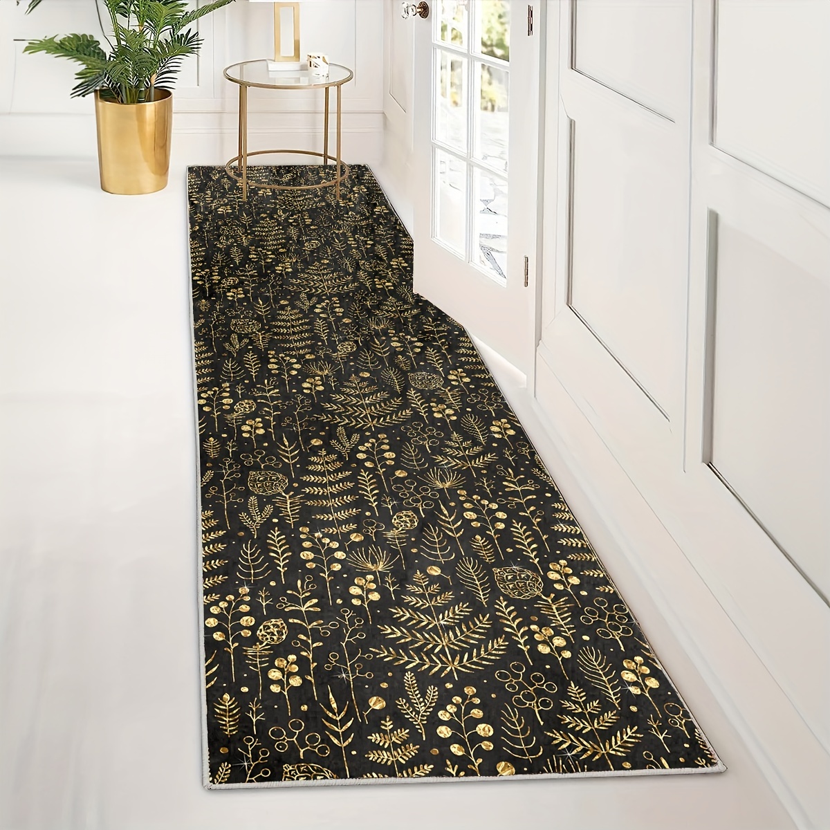 Creative Leaf Print Door Mat, Comfortable Non-slip, Anti-fouling