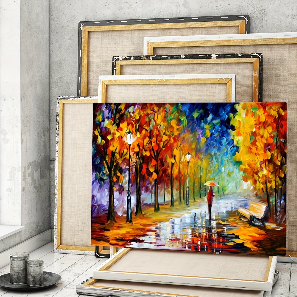 Framed Tree Painting On Canvas Wall Art for Home Decor