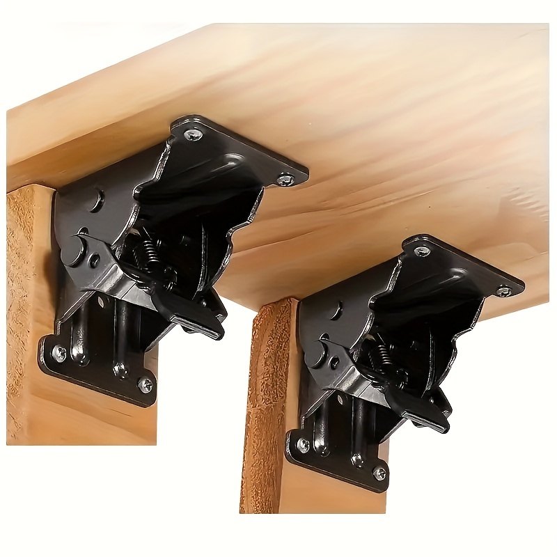 Hinges 90 Degree Self-Locking Folding Hinge Bed Table Legs Chair Extension  Support Bracket Locking Hinges Hardware (Color : B)