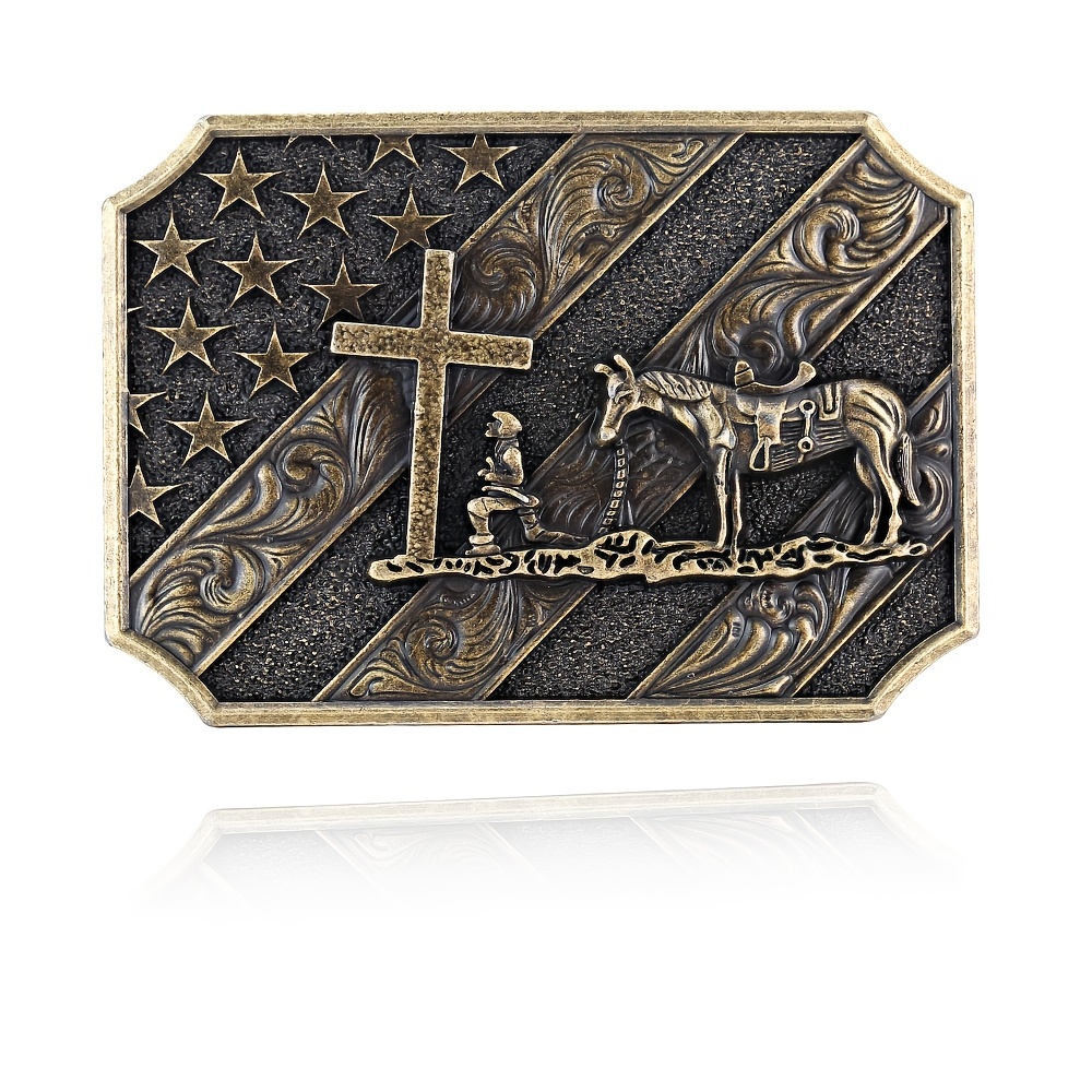 Cowboy prayer 2025 belt buckle