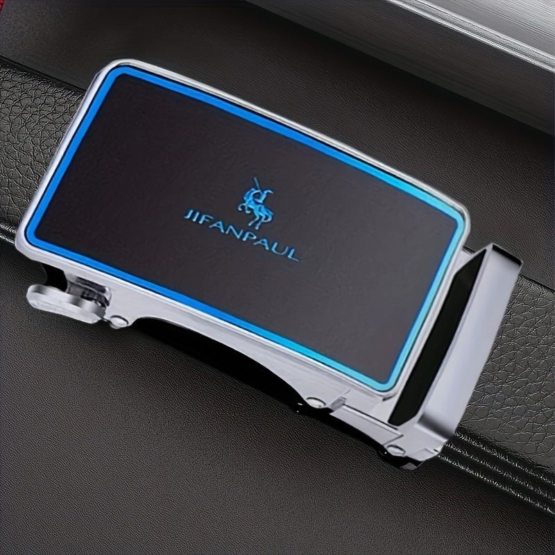 Men's Pu Leather Automatic Buckle Belt (without Gift Box) - Temu