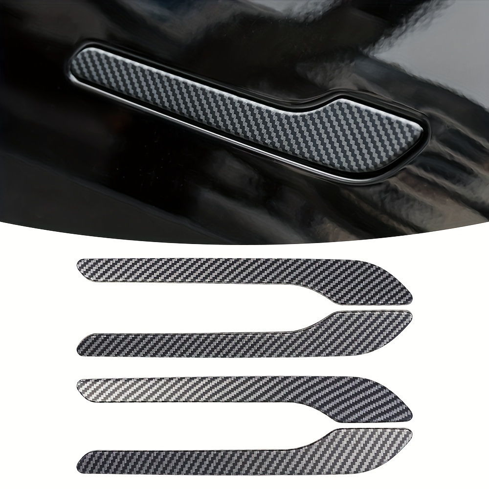 4PCS Genuine Gloss Carbon Fiber Door Handle Covers for Tesla Model