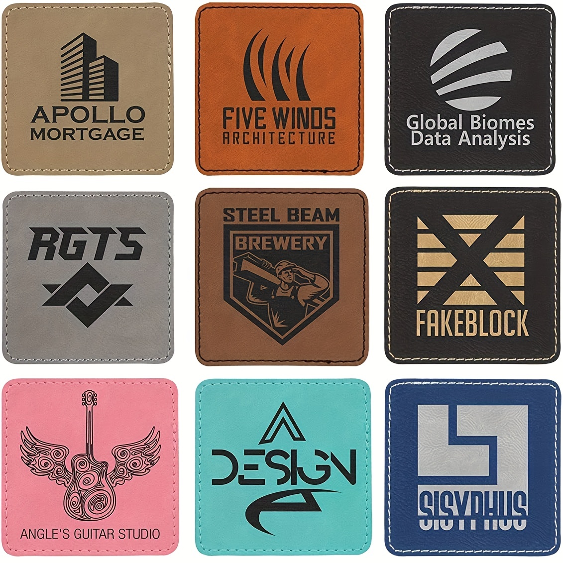 30pc Adhesive Leather Patches for Trucker Hat, DIY Clothes Repair Patch