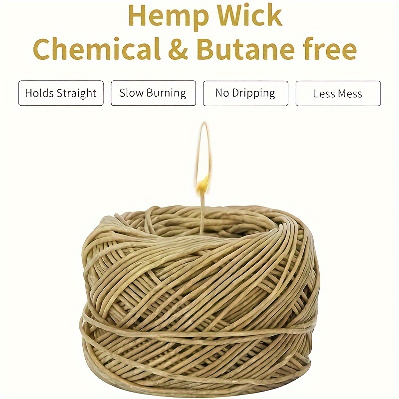 Hemp Wick Hemp Candle Wicks In pre waxed By Natural Beeswax - Temu
