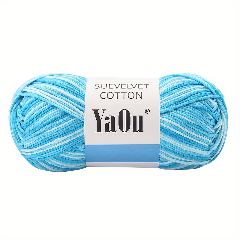 1 Velvet Cotton Yarn Colorful Segmental Dyeing Soft - Temu