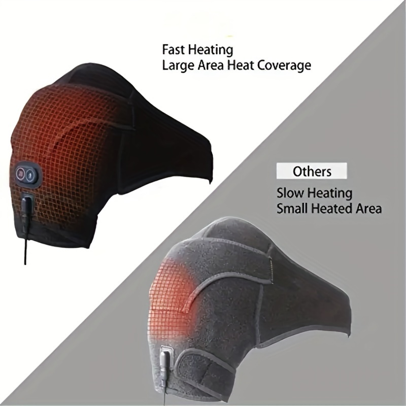 Relax With The Usb Heated Shoulder Heating Massager Brace - Temu