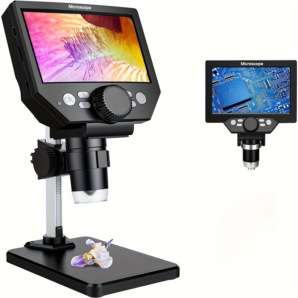 Microscope numérique sans fil Portable Usb Hd Caméra d'inspection 50x-1000x  Grossissement avec support flexible pour iphone ipad Pc