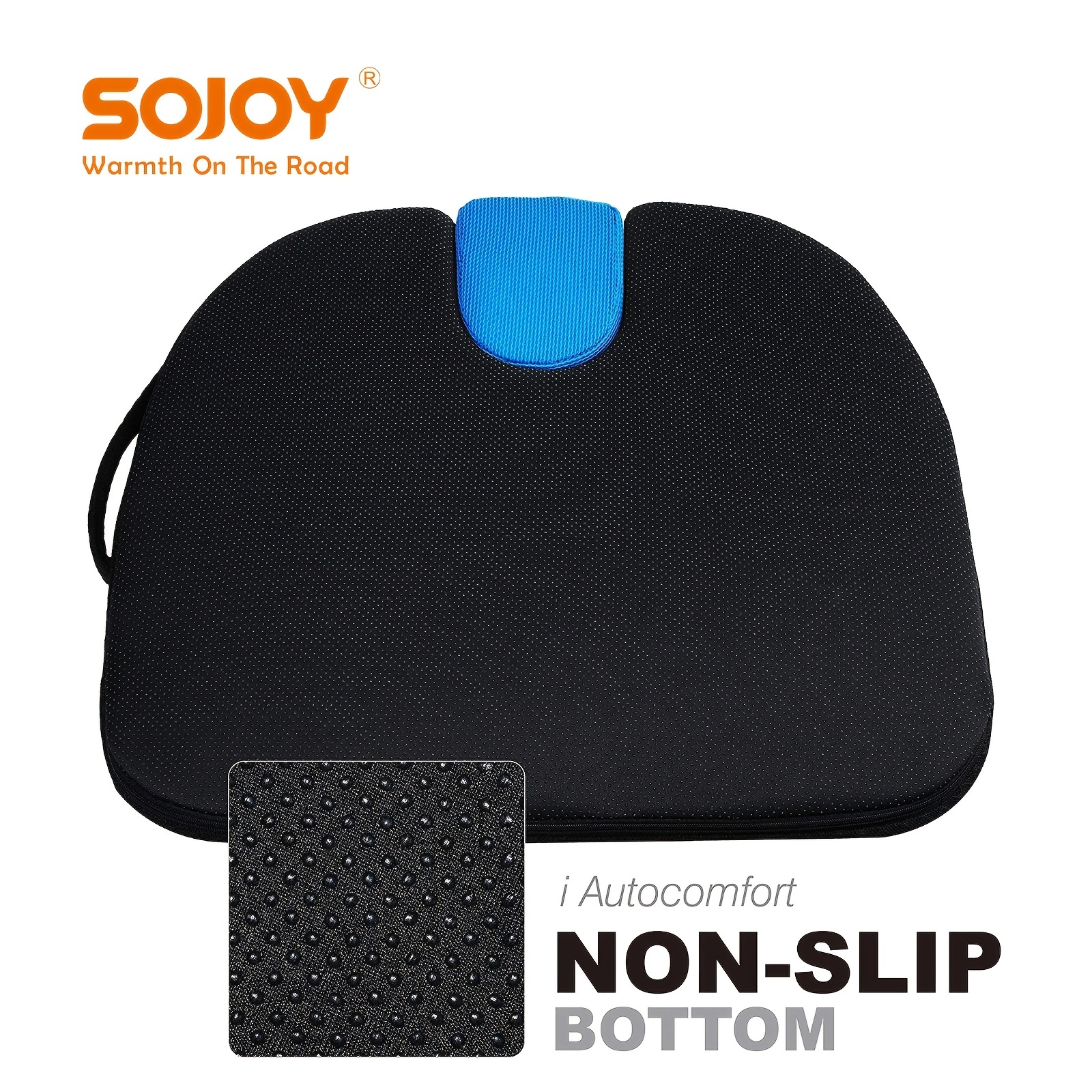 Sojoy Gel Seat Cushion with Memory Foam,Easy Portable Travel Cushion