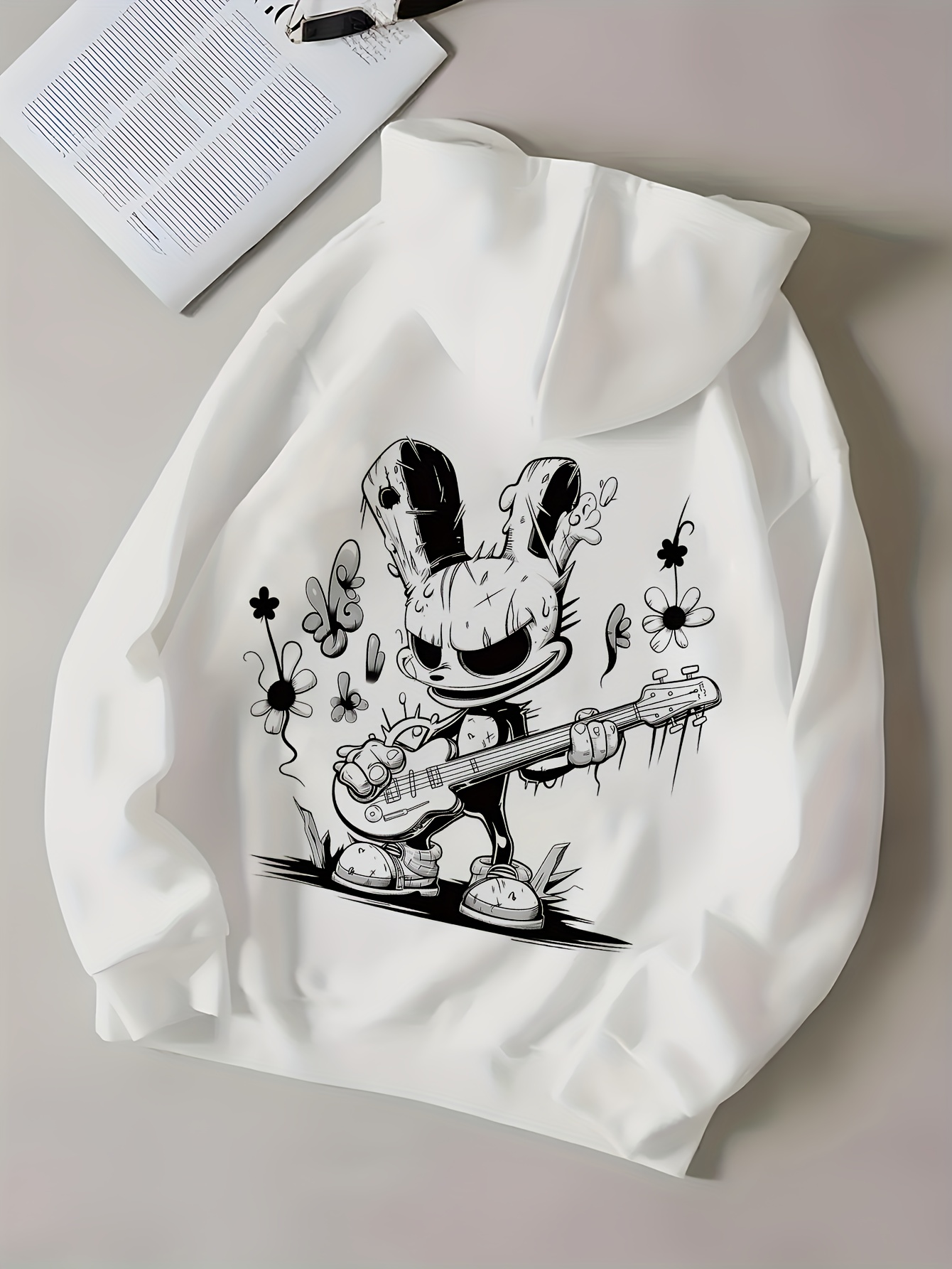 White shop rabbit hoodie