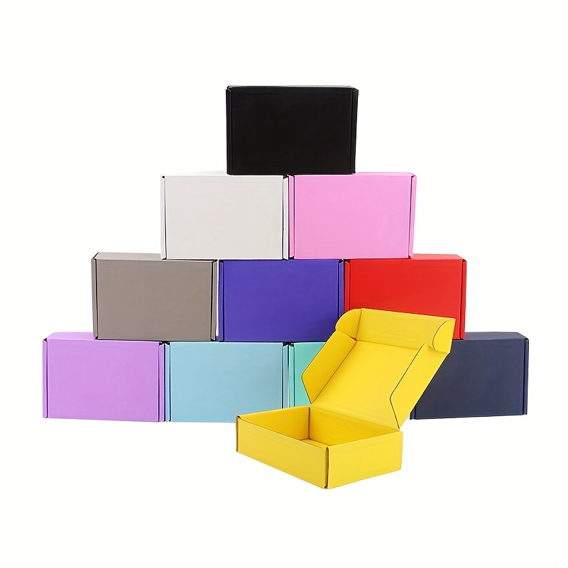  Cajas de envío de 8 x 6 x 4 pulgadas, caja de cartón kraft  pequeña para almacenamiento de embalaje, paquete de 25, color caqui :  Productos de Oficina