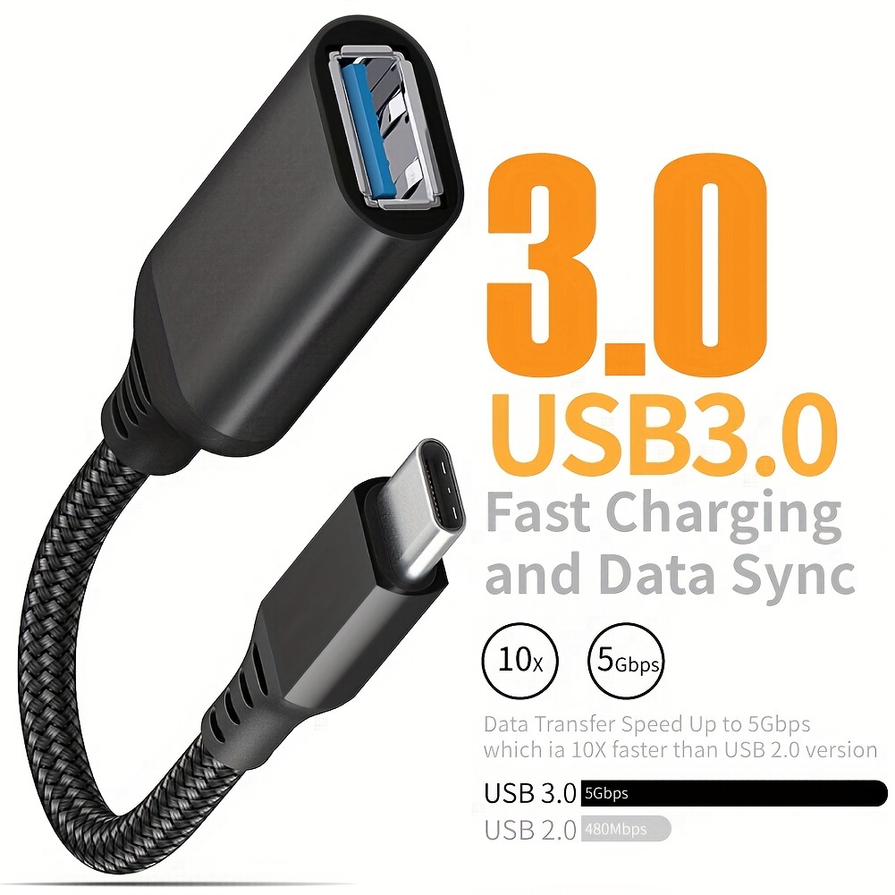  Eanetf Cable divisor USB 3.0 hembra a doble USB macho, paquete  de 2 : Electrónica