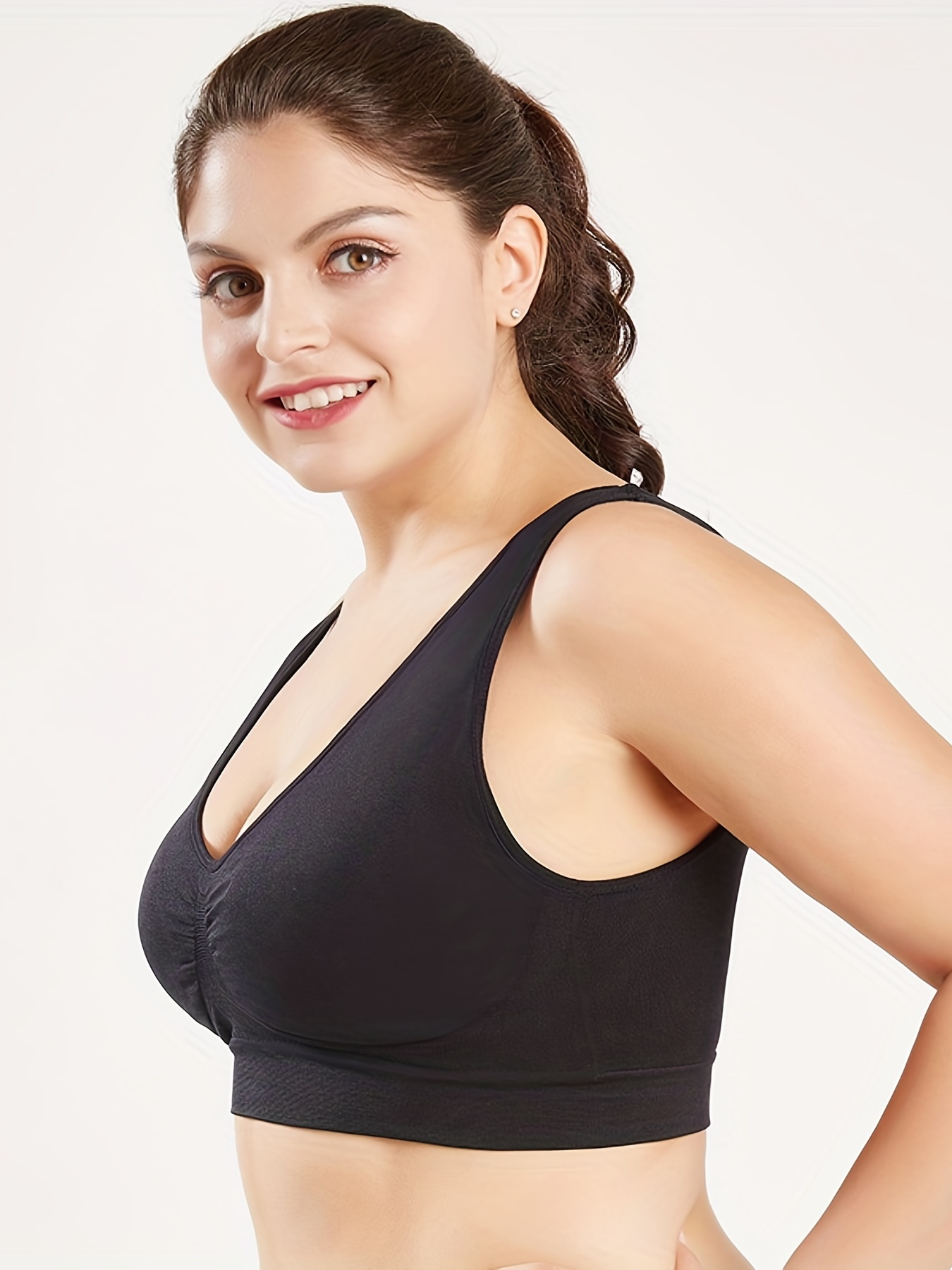 Compra online de 5 Pack Plus Size Sports Bra Women's Seamless Fitness Bras