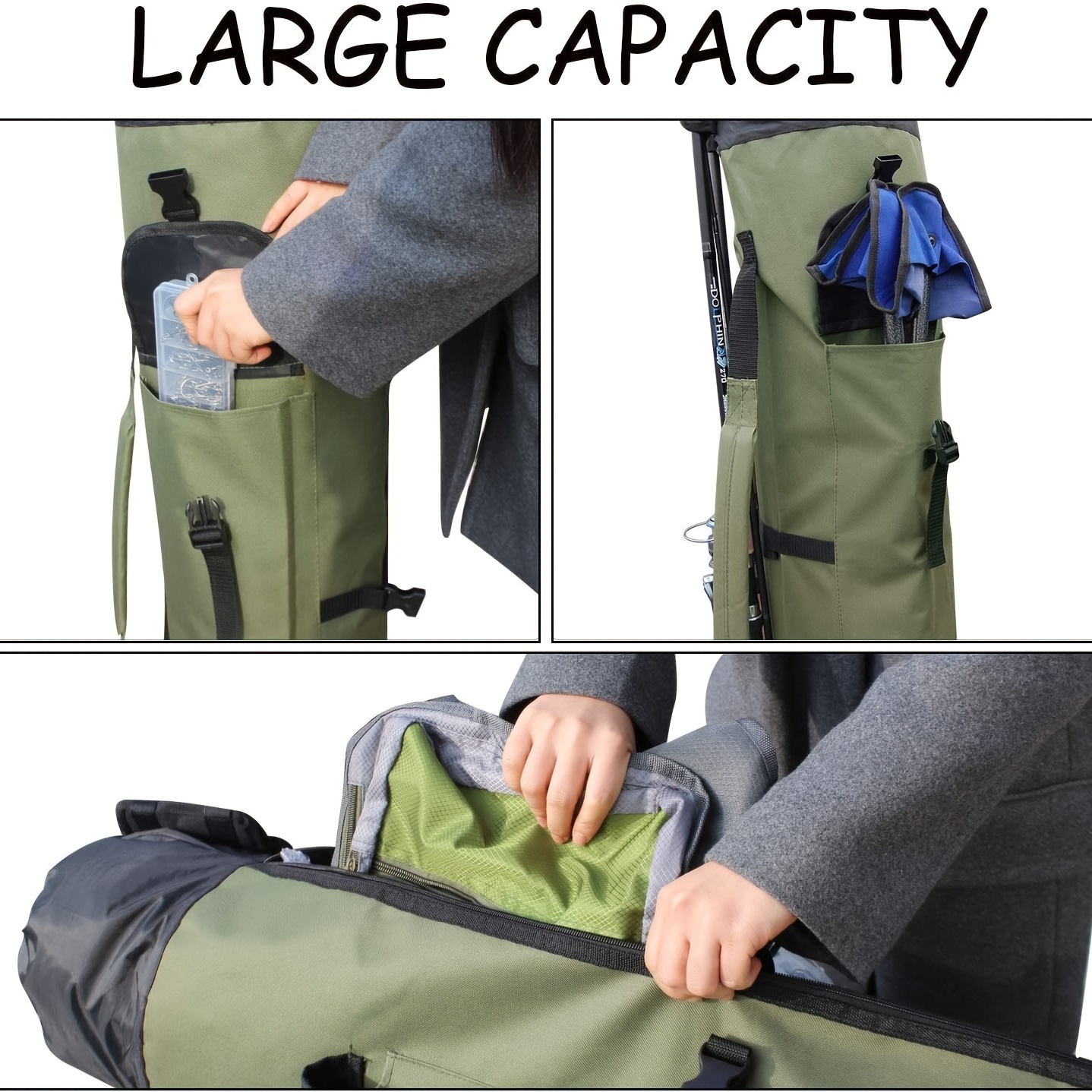OEM/ODM Waterproof Polyester Fishing Reel Gear Organize Fly Fishing Pole  Storage Bags Fishing Rod Carry Case Backpack Men Fishing Bag with Tackle  Storage Pouch - China Fishing Bag and Fishing Pole Storage