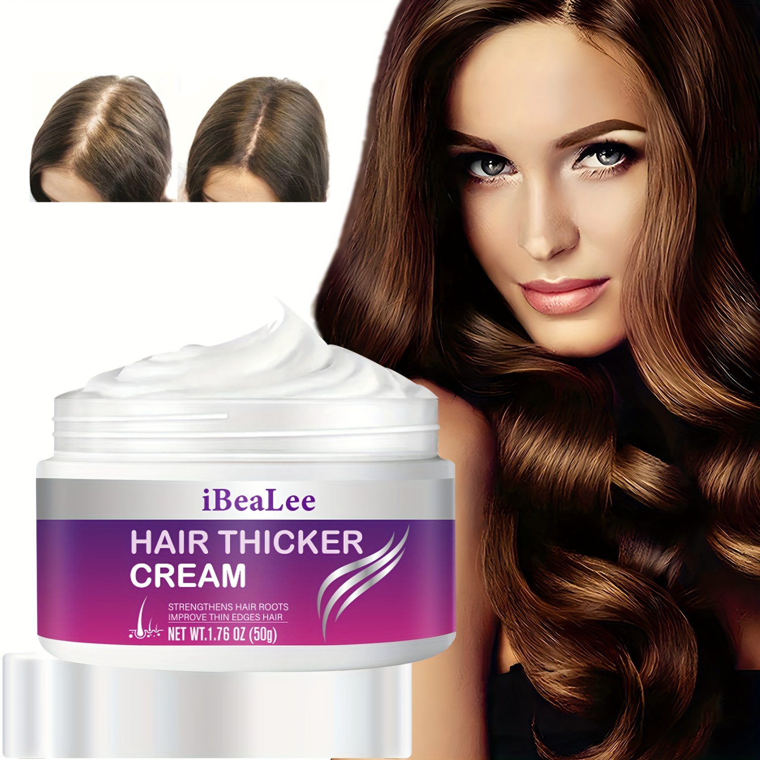 

Hair Thicker Cream, Strengthens Hair, Miracle For Dry Damaged & Frizzy Hair, Healthy Hair Penetrates Root To Tip