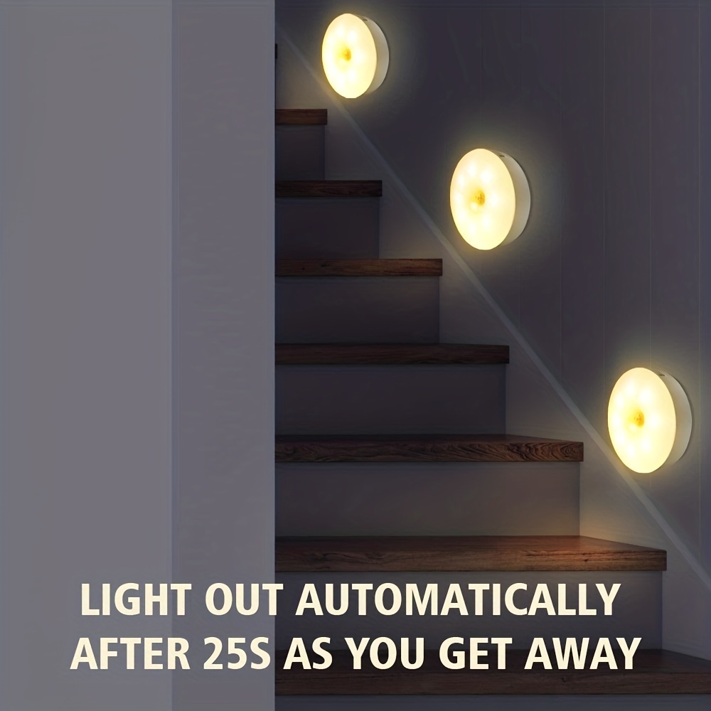 1 Pza Luz Nocturna Sensor Movimiento Inalámbrico Luz - Temu