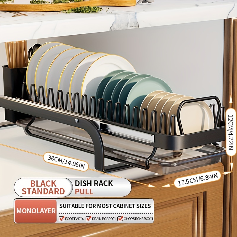 Kitchen Dish Plate Rack Pull out Type Pot Lid - Temu