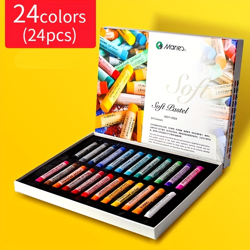 Maries 12 24 48 Premium Soft Pastels Soft Chalk Pastels Non Toxic Pastels  For Drawing Blending Layering Shading Artist Pastels Supplies For Students  Beginners - Arts, Crafts & Sewing - Temu Germany