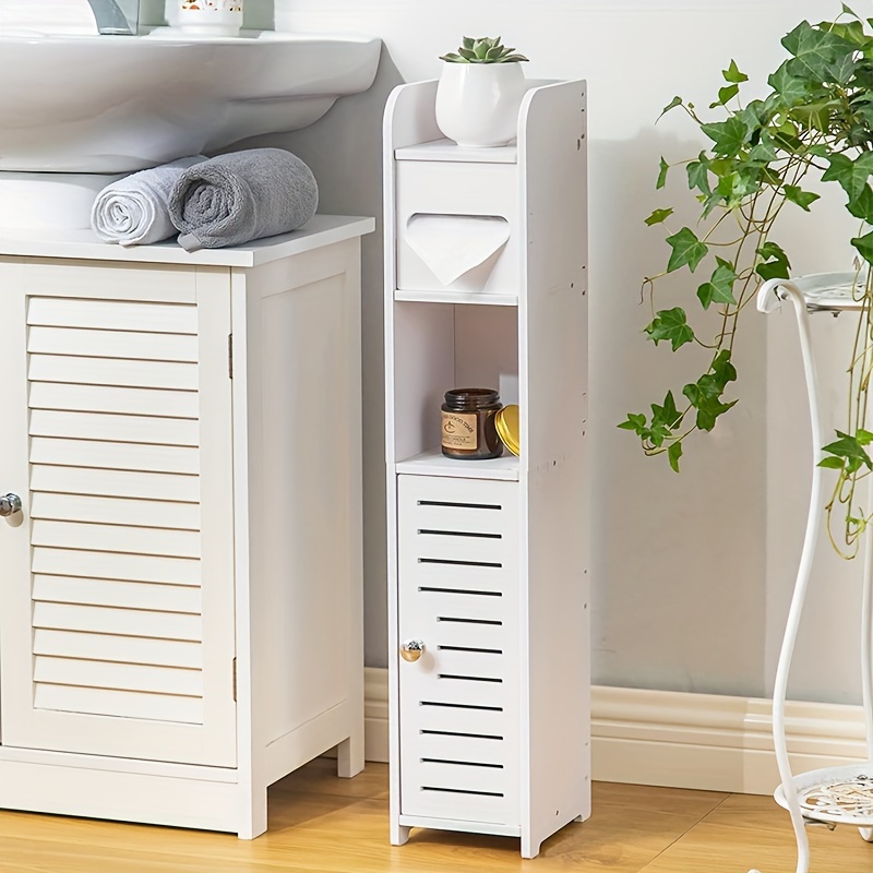 Small Toilet Paper Holder Storage Cabinet For Bathroom Free - Temu