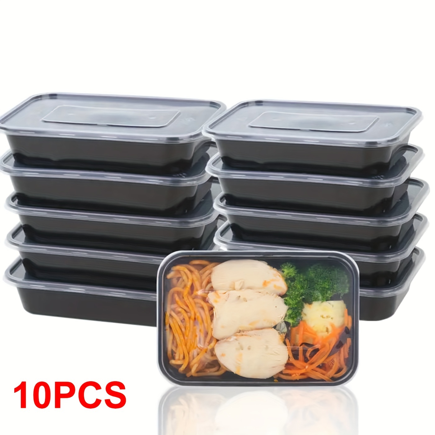 Meal Prep Food Containers Plastic Takeaway Microwave Storage