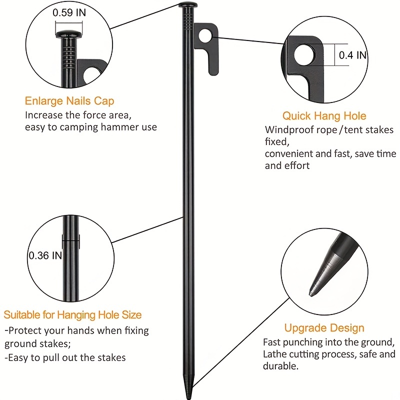 Durable Screw Anchor Tent Pegs For Secure Camping And Hiking - Temu