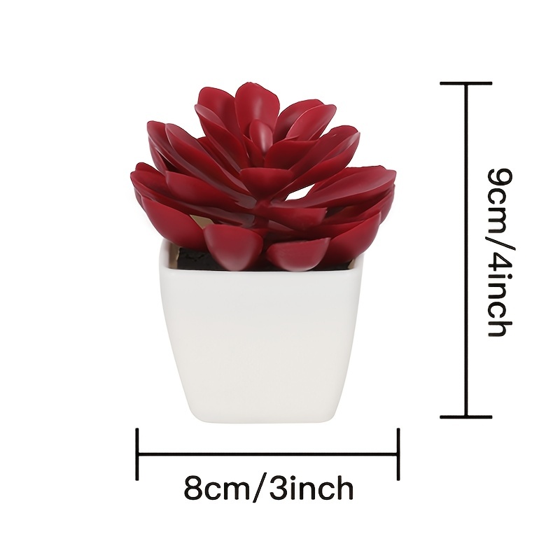 6 Piezas, Mini Plantas En Maceta, Plantas Flores Artificiales, Pequeñas  Plantas En Maceta, Macetas Blancas Plástico, Aptas Escritorio Interior,  Decoración Ventanas Estanterías. - Hogar Cocina - Temu