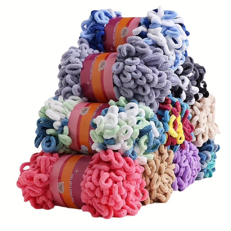 100g/Roll Finger Loop Yarn Thread Puffy Soft Chenille Chunky Yarn Hand  Woven Blanket Scarf Crochet Knitting Thread DIY Yarn Sale