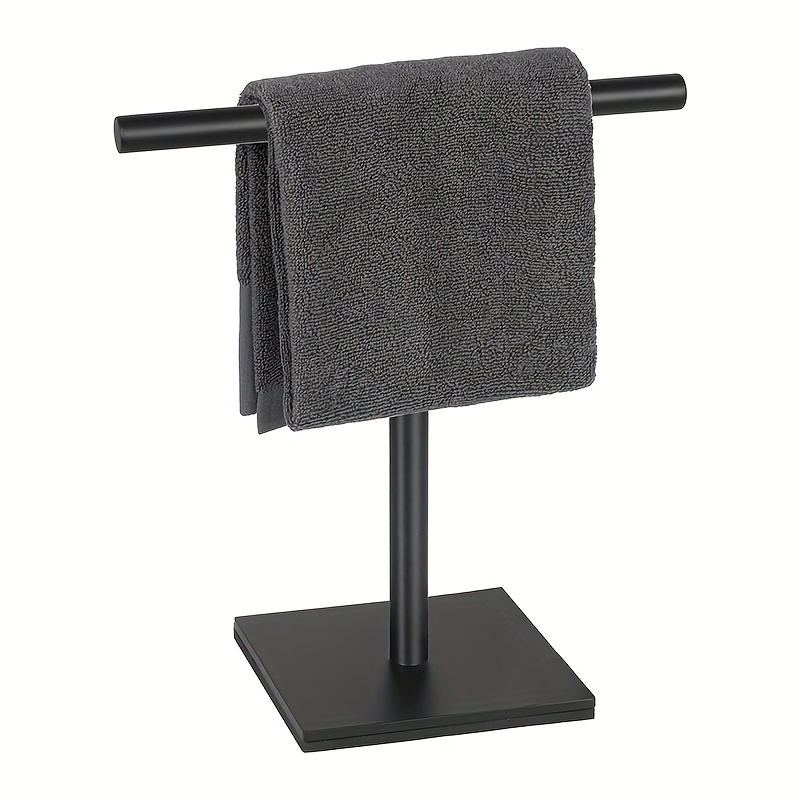  Toallero de pie para toallero, soporte de barra de toalla de  metal de 3 niveles, soporte de toalla de pie negro para baño, toallero de  piso, valet al aire libre para