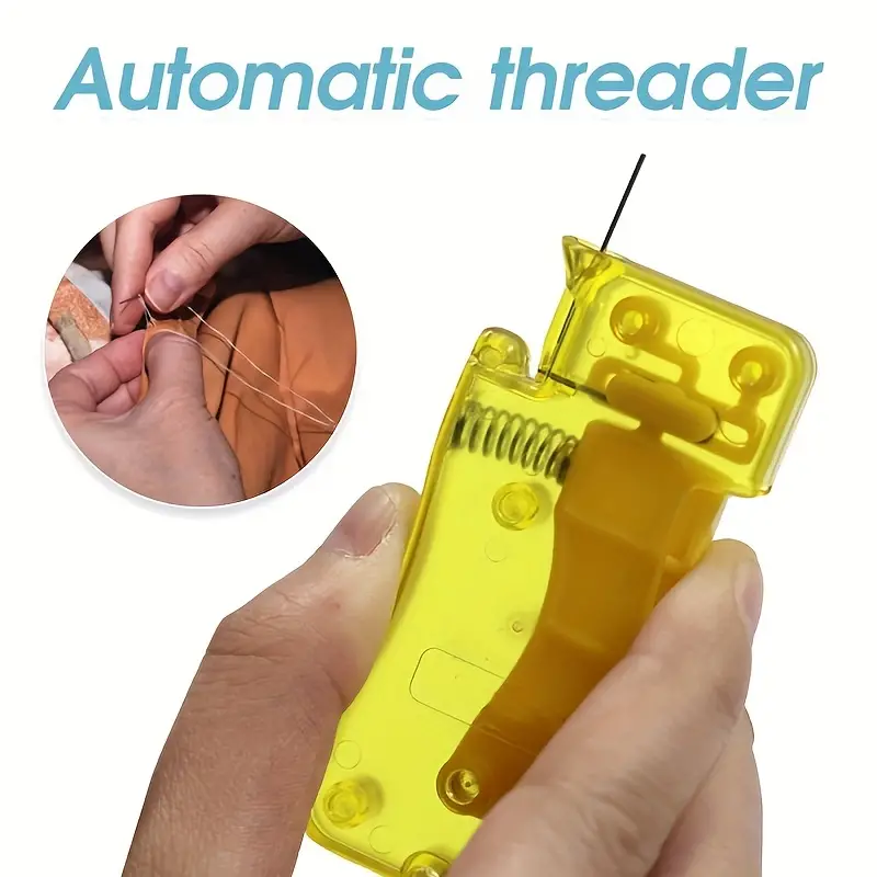1pc, Auto Needle Threader DIY Hand Sewing Threader Hand Machine Stitch  Insertion Sewing Automatic Thread Device Household Tools
