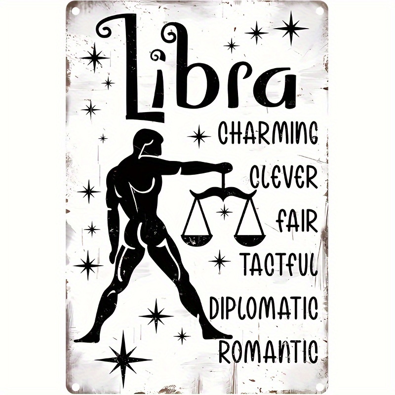 Libra Aluminum Sign Birthday Horoscope Astrology Temu Australia