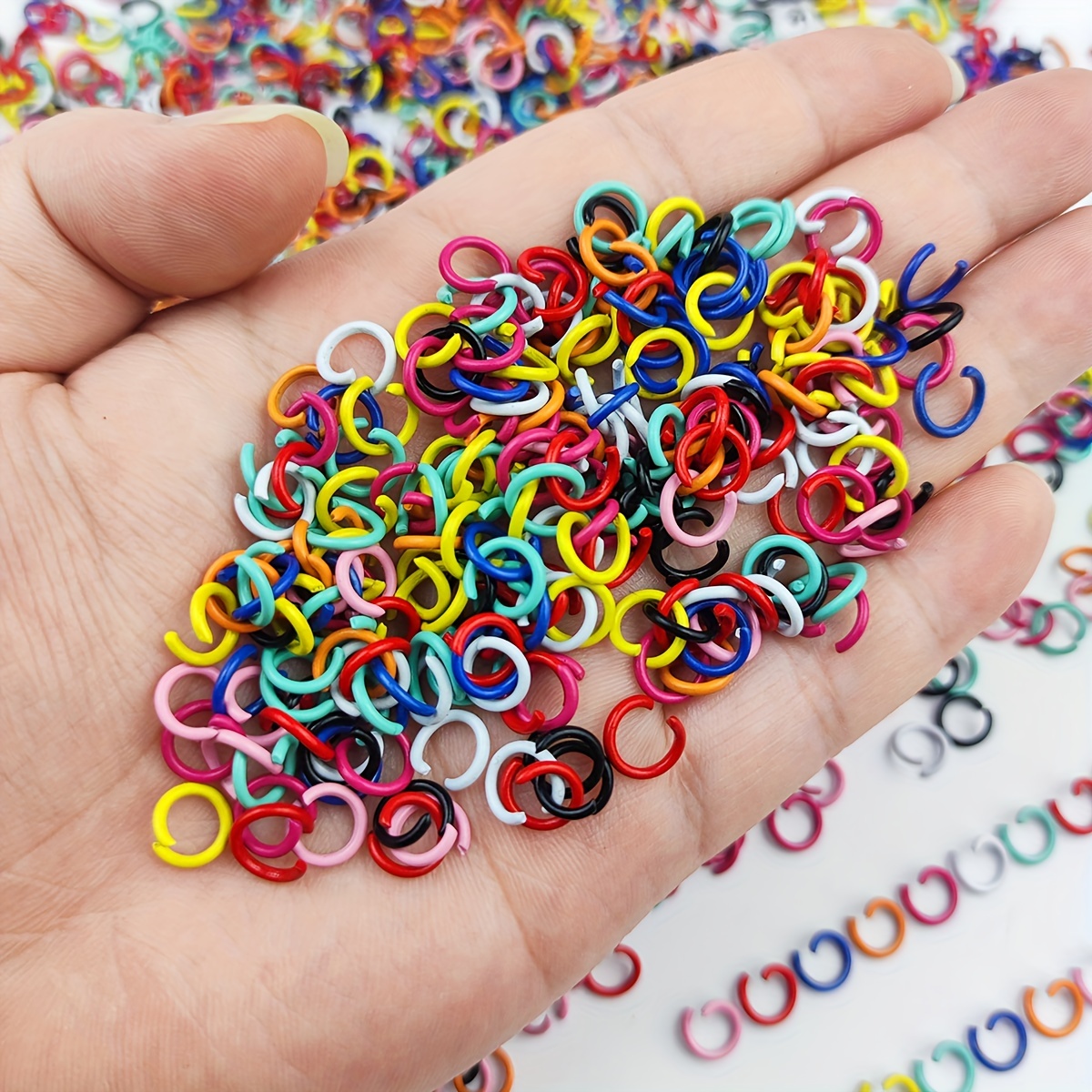 100Pcs 1.5 x 3mm Medium Size Assorted Multicolor Rubber Bands