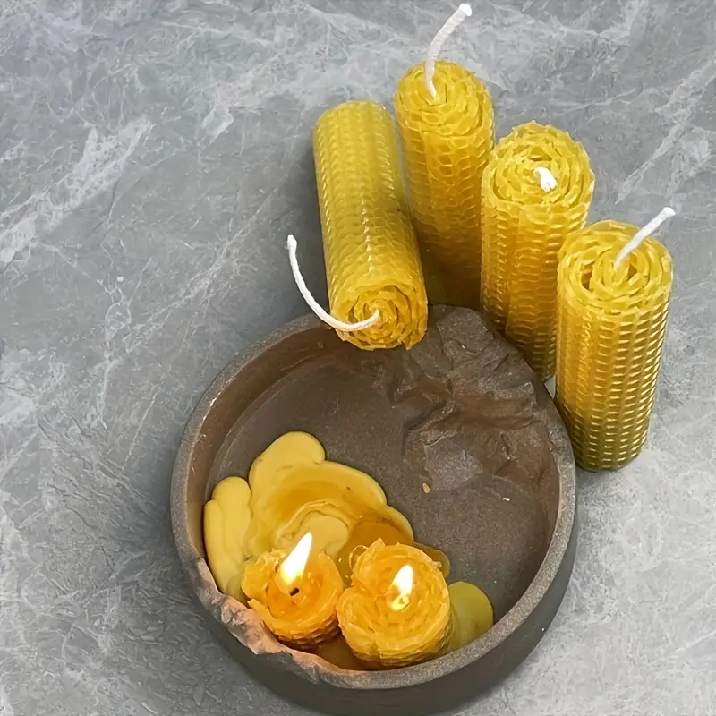 Natural Beeswax Candle Roll Pad Diy Handmade Set - Temu